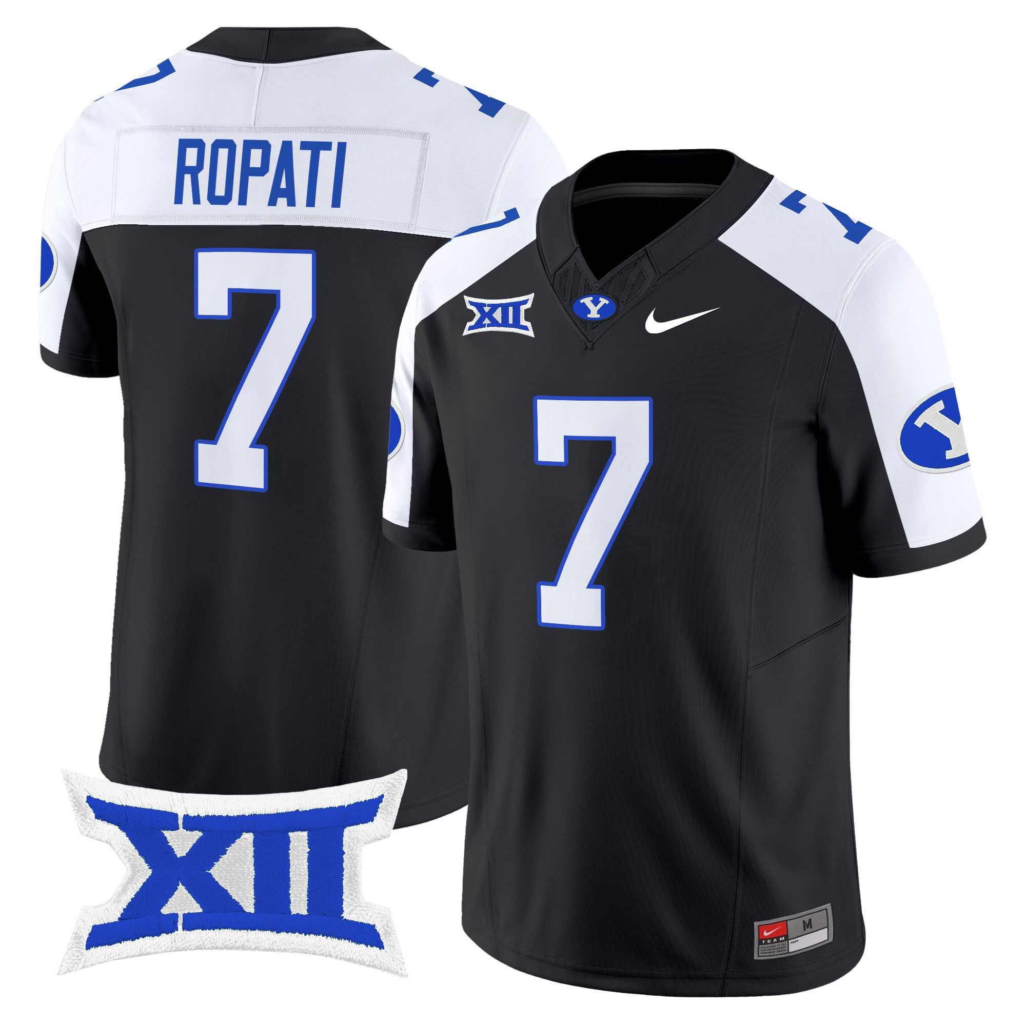 Men BYU Cougars #7 Ropati Black Nike 2024 Vapor Limited NCAA Jersey->more ncaa teams->NCAA Jersey